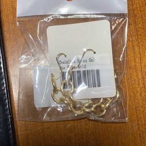 Chainlink Gold Hoop Earrings